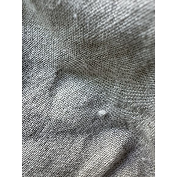 Eileen Fisher Cropped Organic Linen Pants Womens Large Beige Wheat Straight Leg - Picture 11 of 12